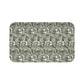 Microfibre bath mat with a floral pattern inspired by William Morris, predominantly grey in colour.