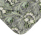 Microfibre bath mat with a floral pattern inspired by William Morris, predominantly grey in colour.