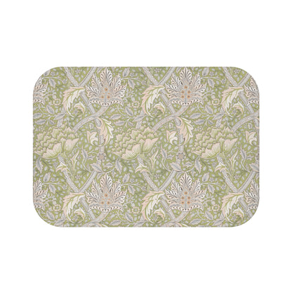 Decorative mat with a floral pattern on a white background