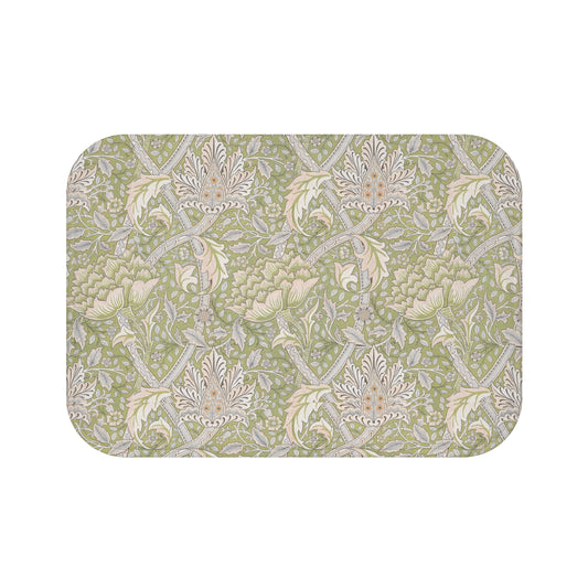 Decorative mat with a floral pattern on a white background