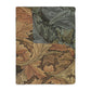 Luxury Velveteen Minky Blanket (Two-sided print) produced by William Morris & Co for a pattern called Acanthus Collection (Brown / Grey)