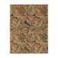 Luxury Velveteen Minky Blanket (Two-sided print) produced by William Morris & Co for a pattern called Acanthus Collection (Brown / Grey)