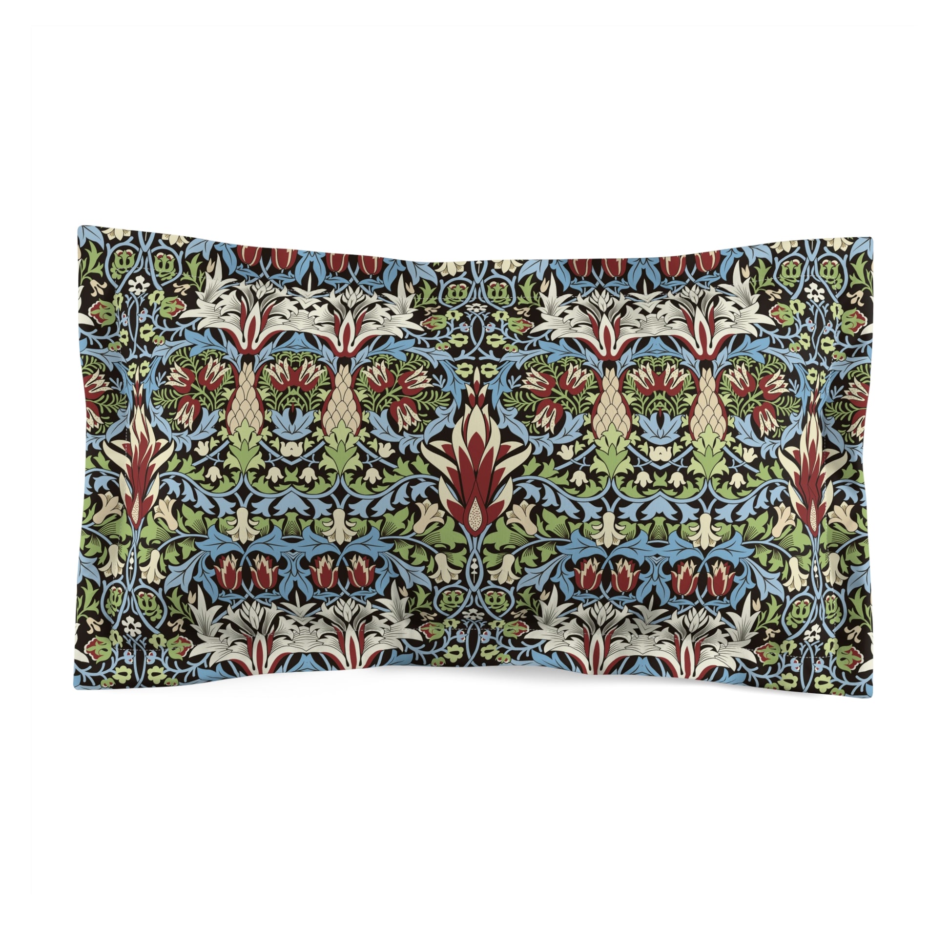 Decorative fabric with intricate floral pattern on a white background from William Morris