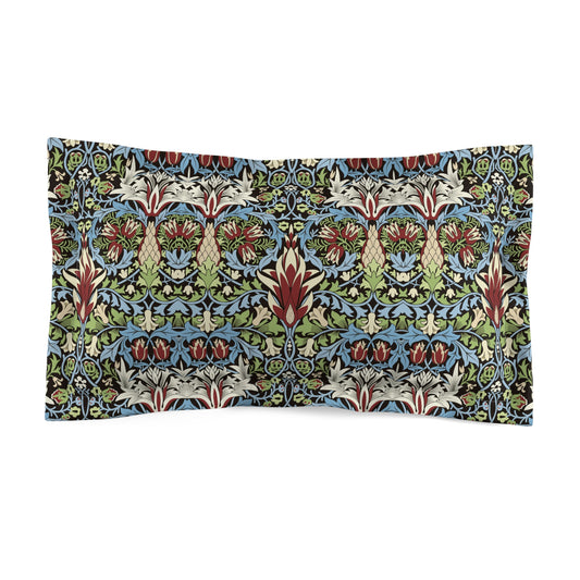 Decorative fabric with intricate floral pattern on a white background from William Morris