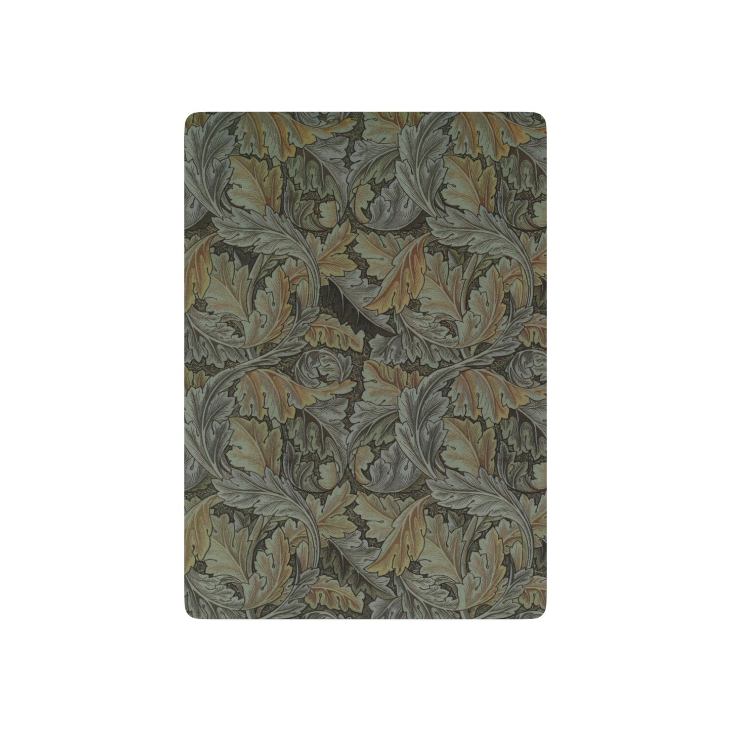 Decorative notebook with a leaf pattern on a white background