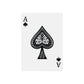 Playing card with Ace of Spades design on a white background