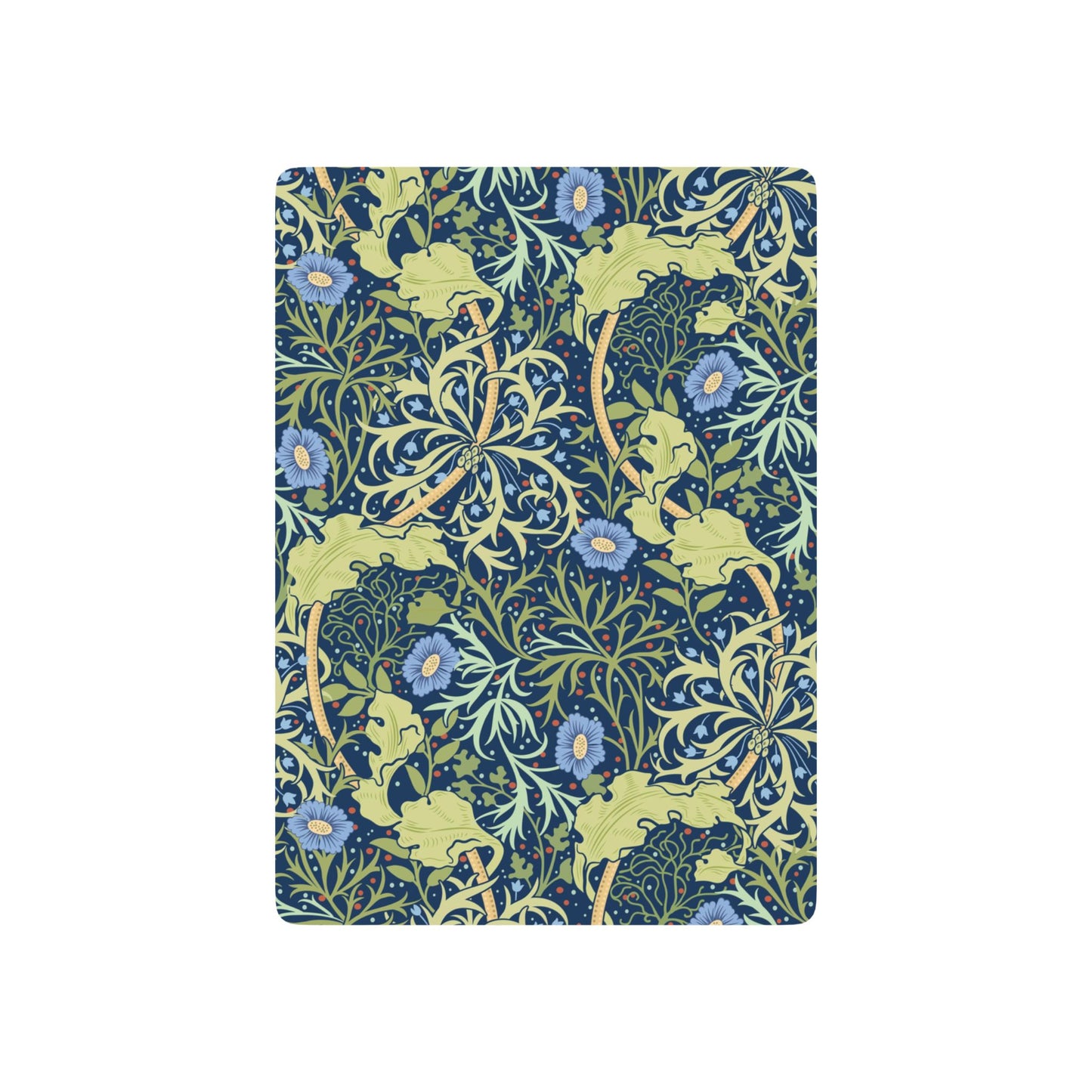Notebook with floral pattern on a white background