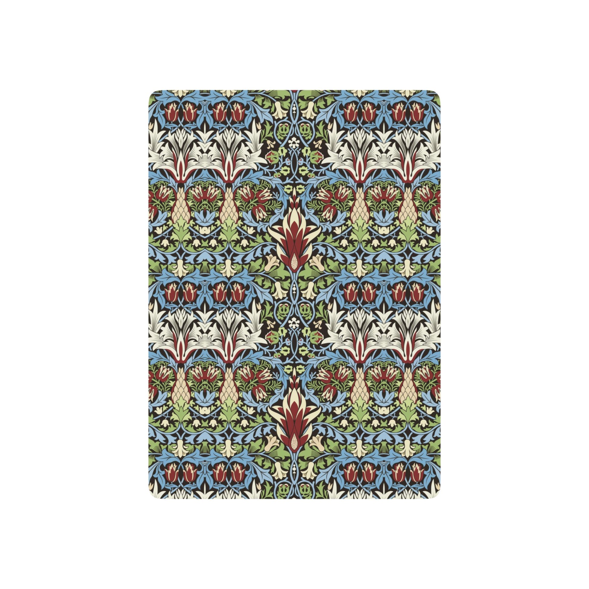 Notebook with a colorful geometric pattern on a white background