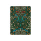 Decorative playing cards with floral and deer antler design on a green background