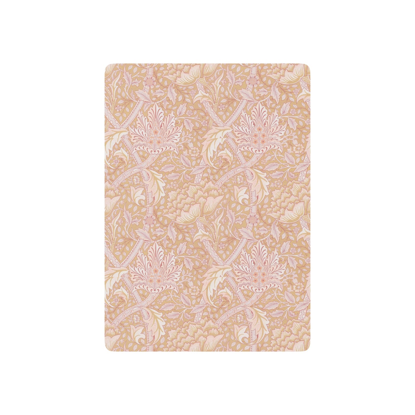 Patterned notebook cover with floral design on a beige background