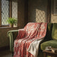 Velvet Blanket inspired by William Morris - Brer Rabbit Collection (Red)