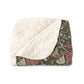 Sherpa Fleece Blanket created  by William Morris. & Co in a brown floral pattern called Compton Collection (Moor Cottage)