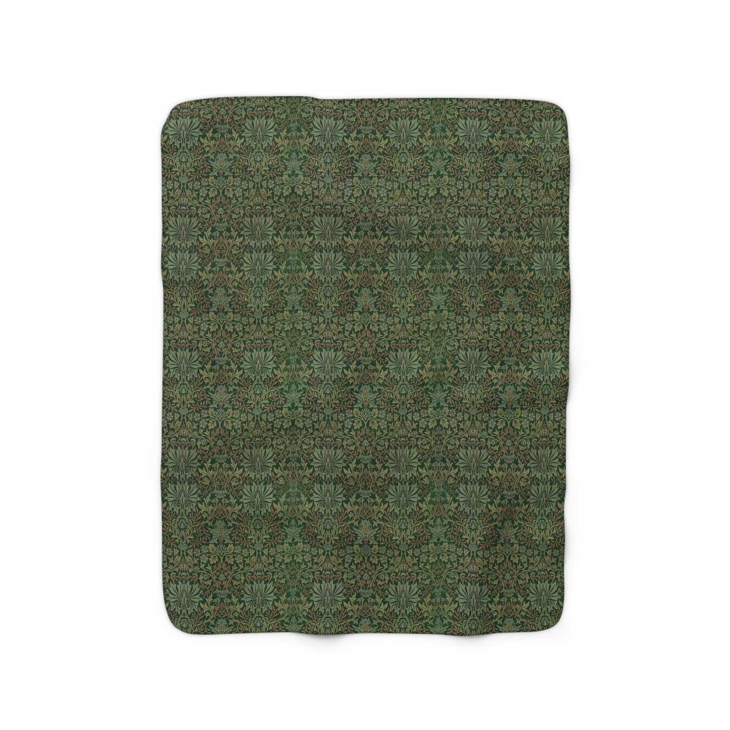 Sherpa Fleece Blanket inspired by William Morris - Flower Garden Collection