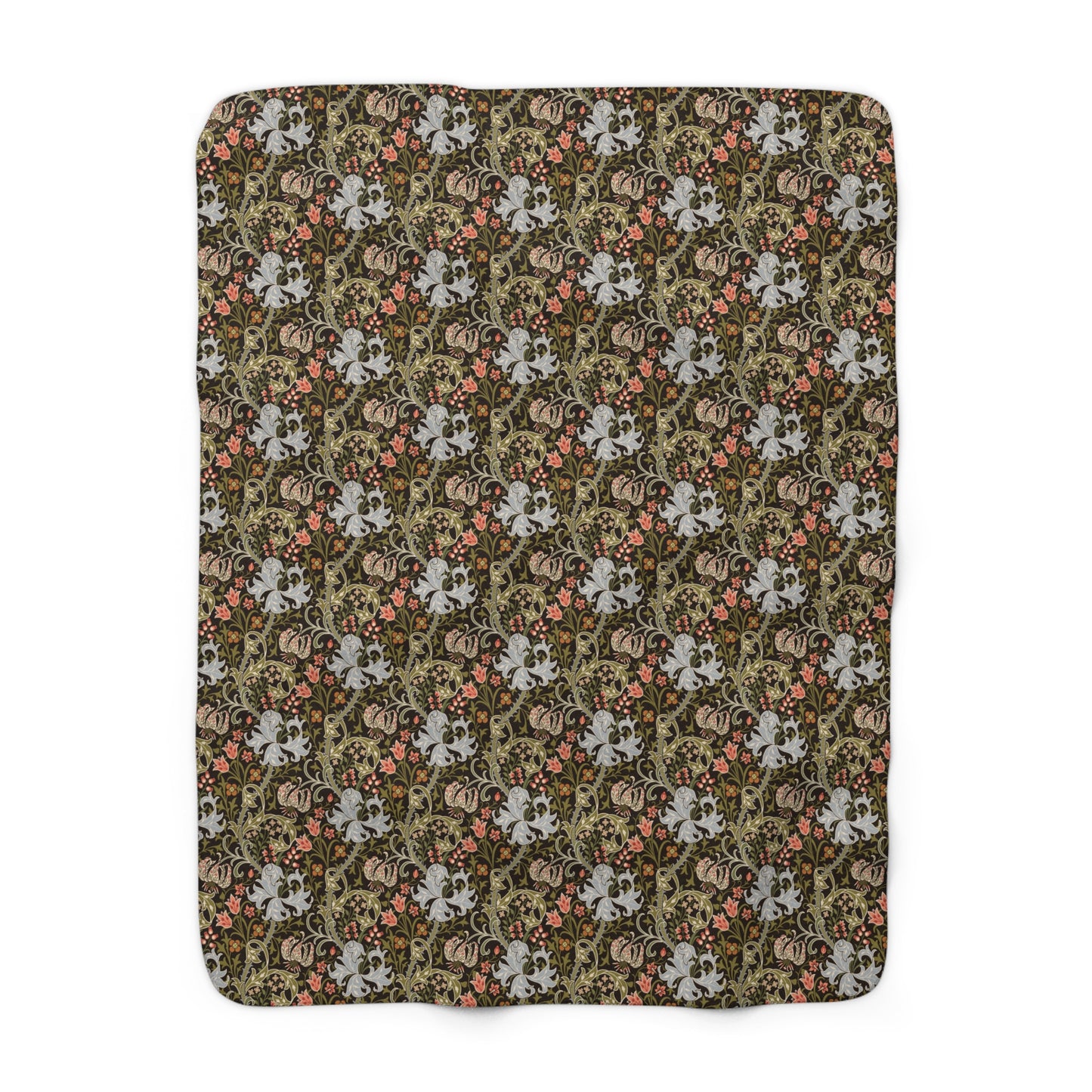 Textured brown and beige patterned blanket on a white background