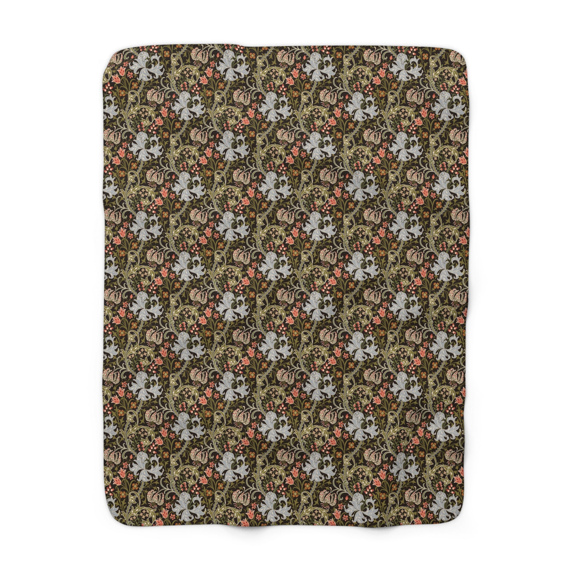 Textured brown and beige patterned blanket on a white background