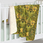 Sherpa Fleece Blanket inspired by William Morris - Honeysuckle & Tulip Collection (Gold)