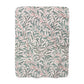 Floral patterned fabric cover on a white background