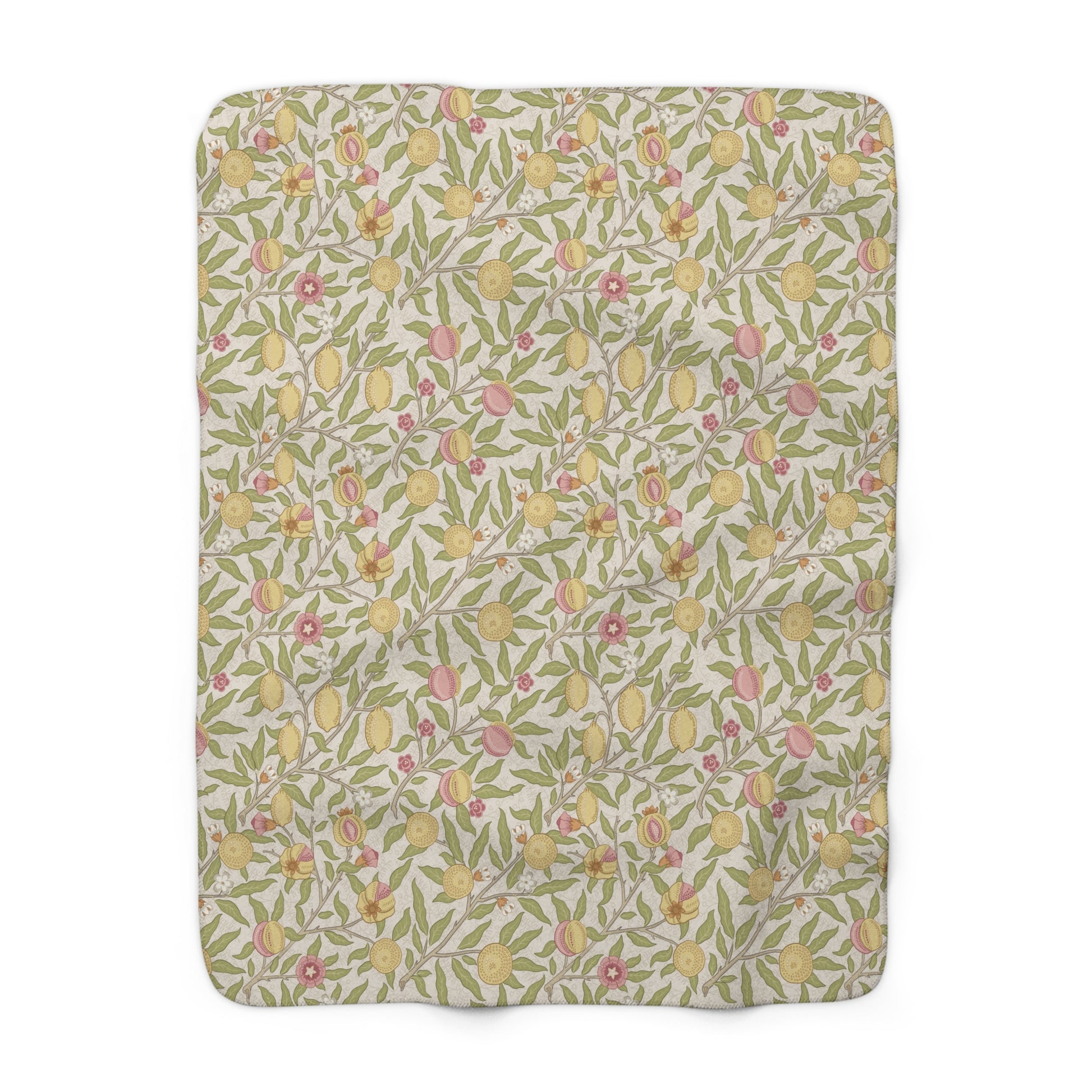 Floral patterned fabric swatch on a white background by William Morris & Co