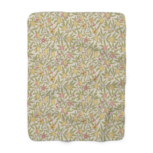 Floral patterned fabric swatch on a white background by William Morris & Co