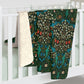 Sherpa Fleece Blanket inspired by William Morris & Co in a dark green floral pattern called Tulip Collection