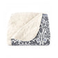 Sherpa Fleece Blanket inspired by William Morris & Co in a pattern called Brer Rabbit Collection (Grey)