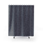 Dark gray floral patterned shower curtain on a white background