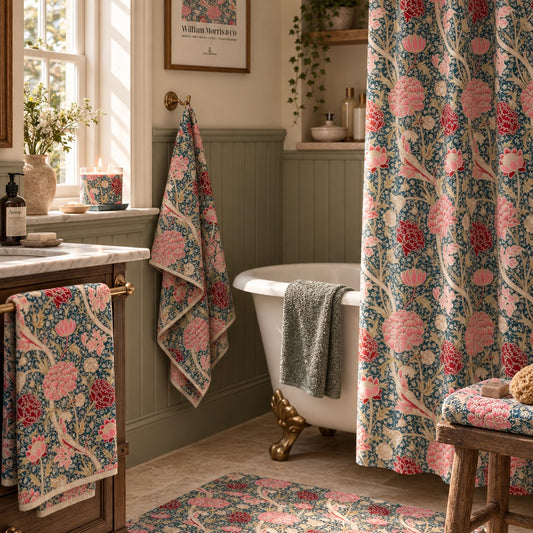 Shower Curtain inspired by William Morris - Cray Collection