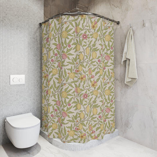 Shower Curtain inspired by William Morris - Four Fruits Collection (Sand)