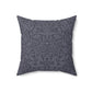 A square-shaped throw pillow with aWilliam Morris & Co floral pattern in shades of blue, featuring acorns and oak leaves.