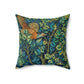 Faux Suede Cushion by William Morris  & Co called Pheasant and Squirrel Collection (Pheasant) - Blue