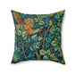 Faux Suede Cushion by William Morris  & Co called Pheasant and Squirrel Collection (Pheasant) - Blue