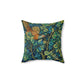 Faux Suede Cushion by William Morris  & Co called Pheasant and Squirrel Collection (Pheasant) - Blue