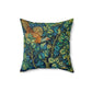 Faux Suede Cushion by William Morris  & Co called Pheasant and Squirrel Collection (Pheasant) - Blue