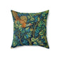 Faux Suede Cushion by William Morris  & Co called Pheasant and Squirrel Collection (Pheasant) - Blue