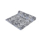 Floral patterned fabric roll on a white background