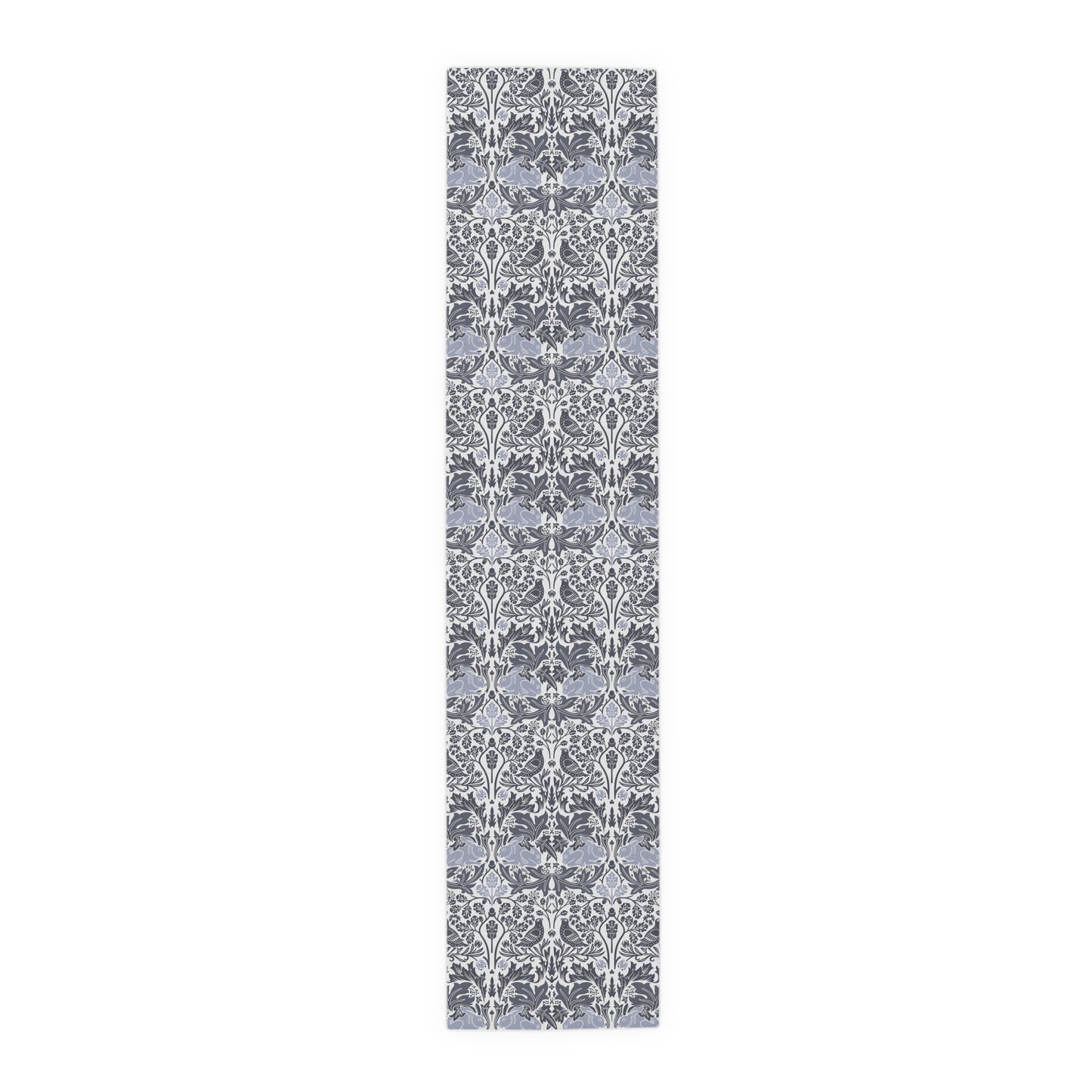 Decorative runner with floral pattern on a white background