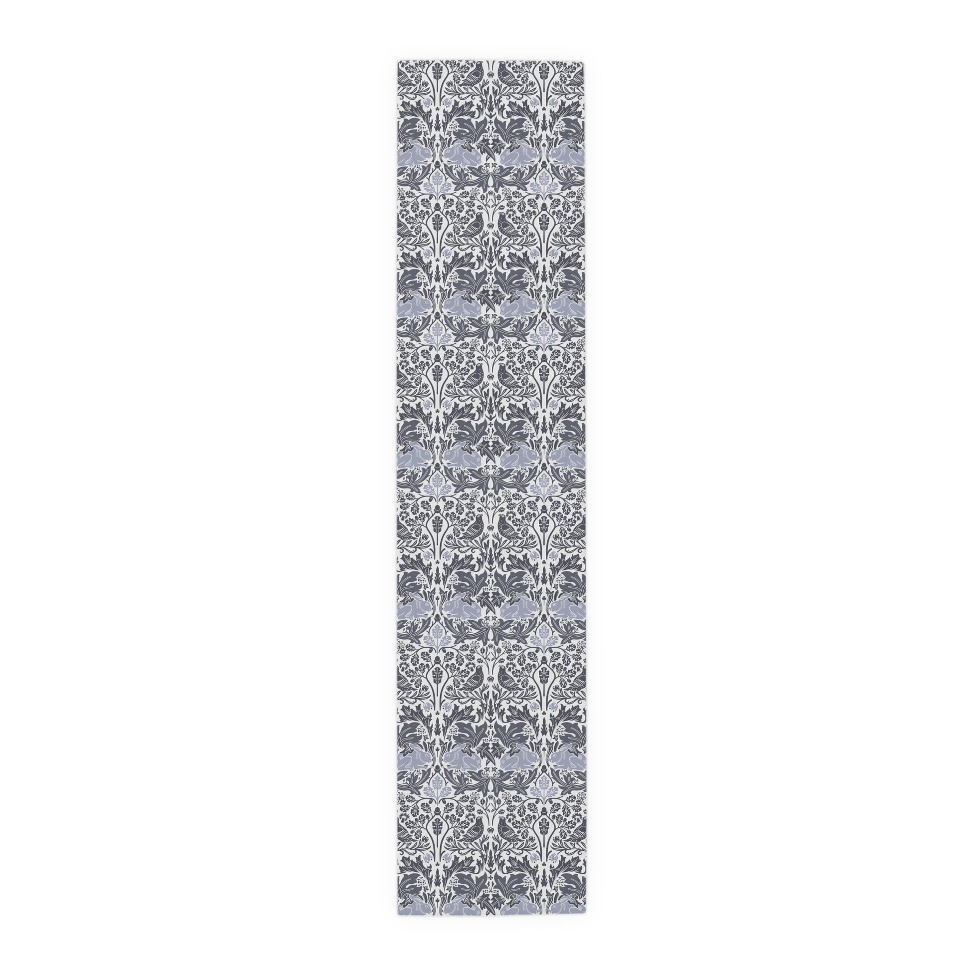 Decorative runner with floral pattern on a white background