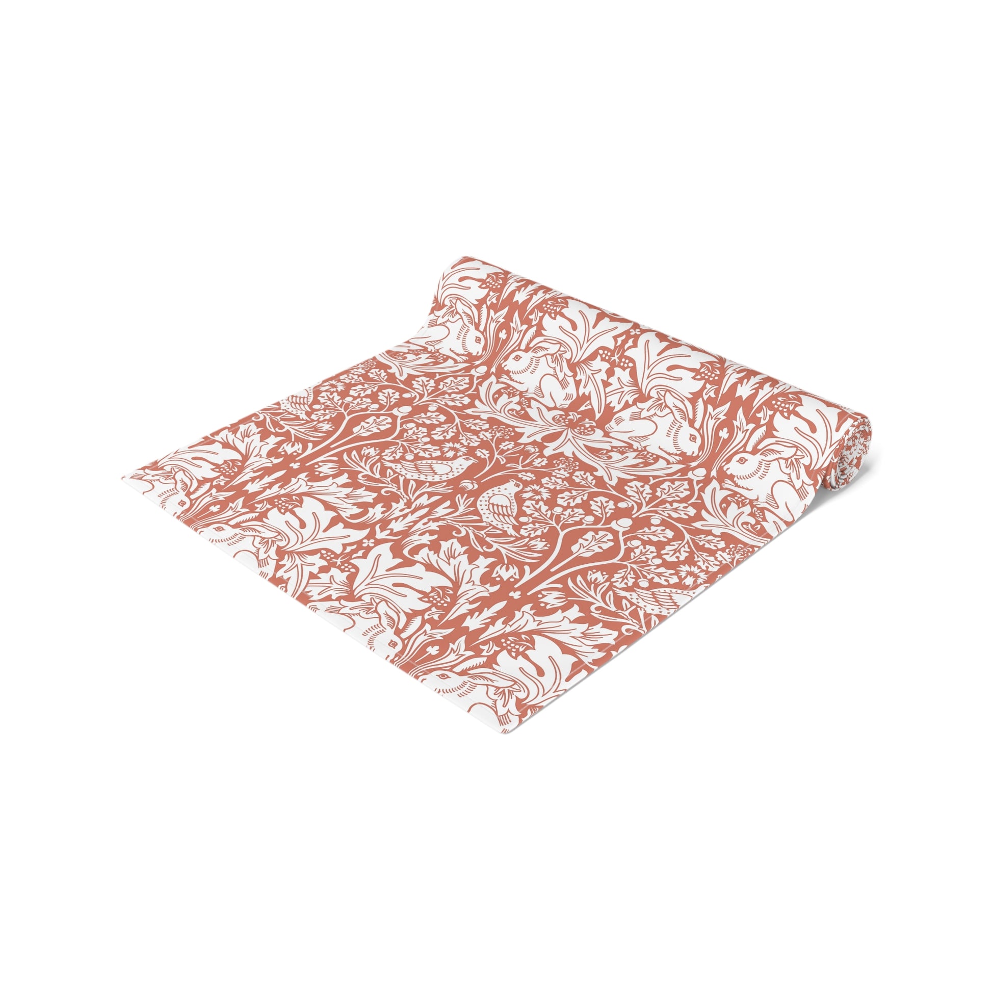 Floral patterned fabric on a white background