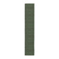 A green table runner with a floral William Morris & Co pattern displayed on a dining table.