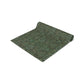 A green table runner with a floral William Morris & Co pattern displayed on a dining table.