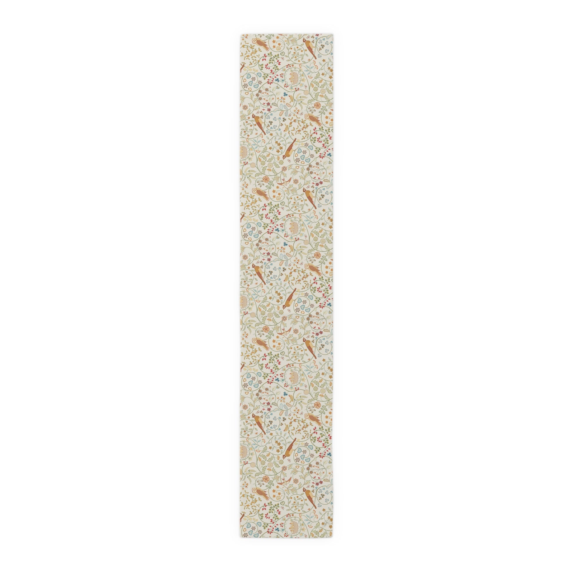 Rectangular mat with a floral pattern on a white background