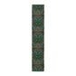 A floral patterned table runner inspired by William Morris, displayed on a dining table.