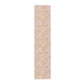 Beige lace trim on a white background