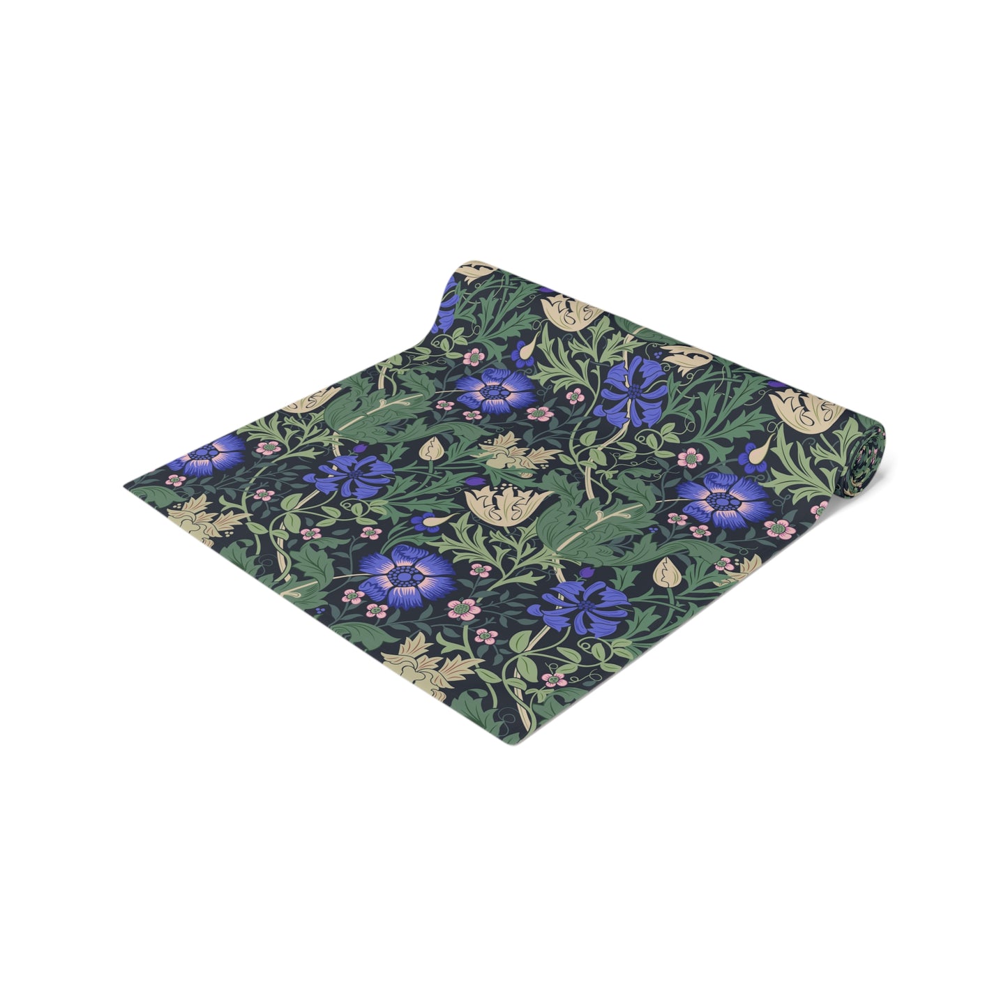 Floral patterned fabric on a white background