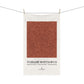 Tea towel with red pattern on a white background, featuring the brand 'William Morris & Co'.
