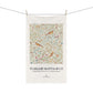 Tea Towel designed by William Morris & Co in a beige floral pattern called Newill Collection (Day) - Art Print on a Tea Towel
