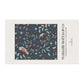 Tea Towel designed by William Morris & Co in a dark blue floral pattern called Newill Collection (Night) - Art Print on a Tea Towel