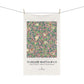 Tea Towel designed by William Morris & Co in a pink floral pattern called Bird & Pomegranate Collection (Rosella) - Art Print on a Tea Towel