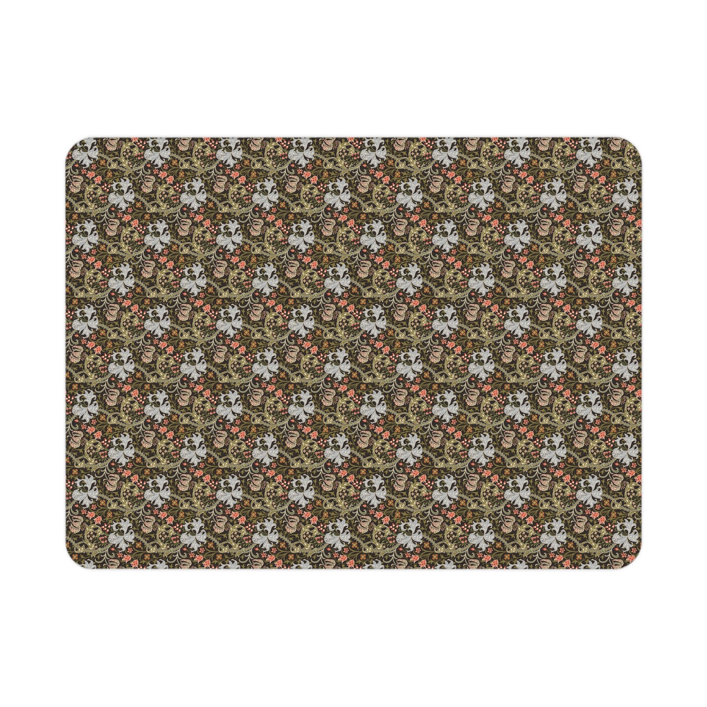 Floral patterned placemat on a white background