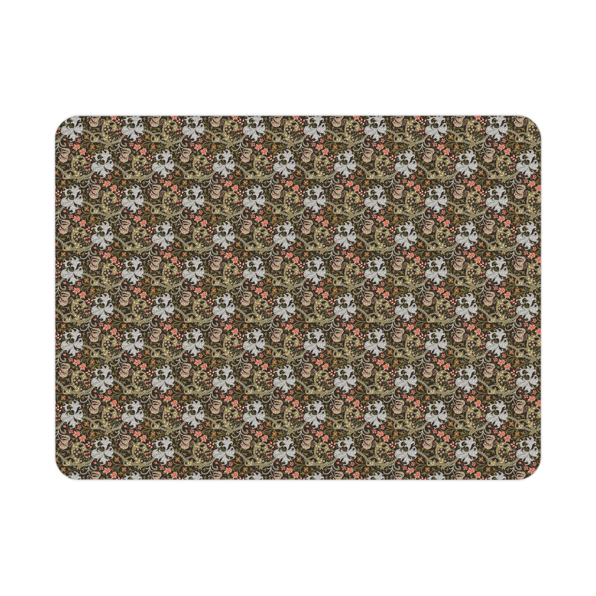 Floral patterned placemat on a white background